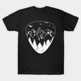 Guitar Pick Mountain Cool Guitar Player Guitarist Gift Music T-Shirt